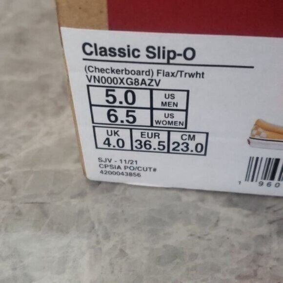 New Vans Classic Slip Checkerboard Womens Yellow Sneakers Size 6.5 Canvas Skater - Picture 10 of 10